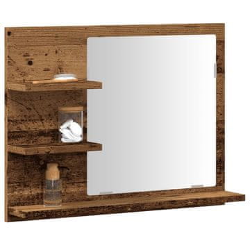 Vidaxl vidaXL Kopalniška omarica z ogledalom, umetniški hrast, 60x10,5x45 cm