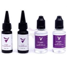V-light BLACK CLEAR 2X SET LEPILA ZA ODSTRANJEVANJE LASNIH PODALJŠKOV