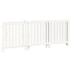 Vidaxl Pokrov za radiator bela 210x21x85 cm trdna borovina