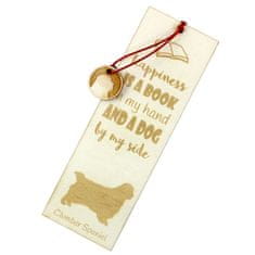 Artdog Clumber Spaniel - zaznamek s psom, personaliziran zaznamek, pasji pripomoček za bralce Art-Dog