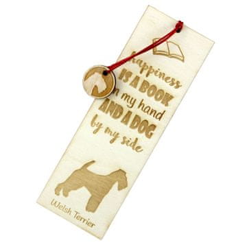 Artdog Valižanski terier, valižanski terier - zaznamek s psom, personaliziran zaznamek, pasji pripomoček za bralce Art-Dog