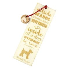 Artdog Airedale terier, obvodni terier - zaznamek s psom, personaliziran zaznamek, darilo za knjižnega molja Art-Dog