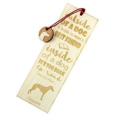 Artdog Afriški hrt, azavak - zaznamek s psom, personaliziran zaznamek, darilo za knjižnega molja Art-Dog