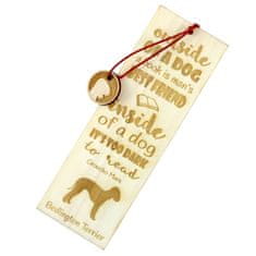 Artdog Bedlington terier, Rothbury terier - zaznamek s psom, personaliziran zaznamek, darilo za knjižnega molja Art-Dog