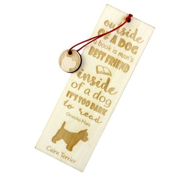 Artdog Cairn terier - zaznamek s psom, personaliziran zaznamek, darilo za knjižnega molja Art-Dog