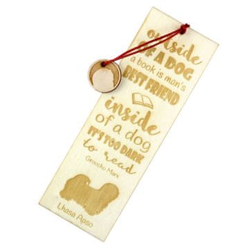 Artdog Lhasa Apso - zaznamek s psom, personaliziran zaznamek, darilo za knjižnega molja Art-Dog