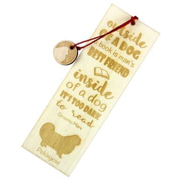Artdog Pekinezer - zaznamek s psom, personaliziran zaznamek, darilo za knjižnega molja Art-Dog
