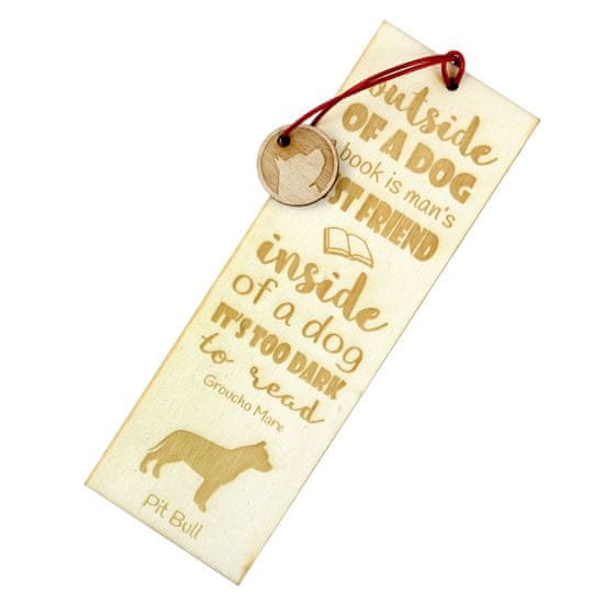 Artdog Ameriški pit bull terier, pit bull, ameriški pit bull terier, pitbull, APBT - zaznamek s psom, personaliziran zaznamek, darilo za knjižnega molja Art-Dog