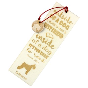 Artdog Šnavcer, Šnavcer I - zaznamek s psom, personaliziran zaznamek, darilo za knjižnega molja Art-Dog