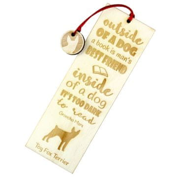 Artdog Ameriški toy terier, Toy fox terier - zaznamek s psom, personaliziran zaznamek, darilo za knjižnega molja Art-Dog