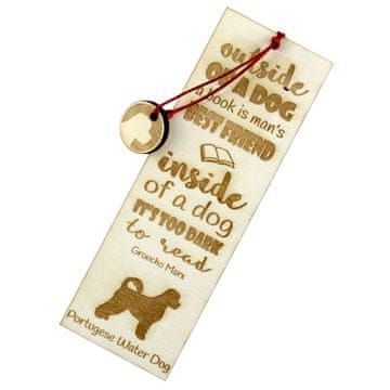 Artdog Portugalski vodni pes - zaznamek s psom, personaliziran zaznamek, darilo za knjižnega molja Art-Dog