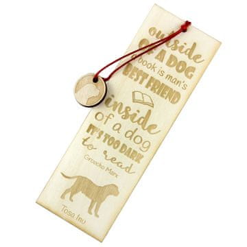 Artdog Tosa Inu, Tosa-inu, japonski mastif - zaznamek s psom, personaliziran zaznamek, darilo za knjižnega molja Art-Dog