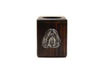 Artdog Shih Tzu, Shi tsu, Shi-Tzu, Szi-cu, Szitzu I - lesen svečnik s psom, unikaten spominek po izgubi psa, ročna izdelava Art-Dog