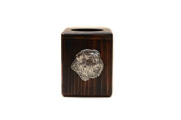 Artdog Bouvier des Flandres - lesen svečnik s psom, unikaten spominek po izgubi psa, delo Art-Dog