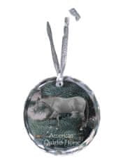 Artdog American Quarter Horse - kristalna kroglica s fotografijo, fotografije konja v kristalu, personaliziran obesek za božično drevo Art-Dog