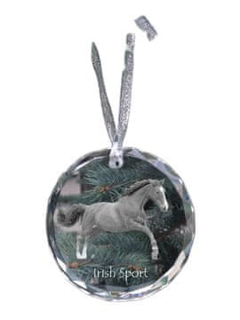 Artdog Irski šport - kristalna kroglica s fotografijo, fotografije konja v kristalu, personaliziran obesek za božično drevo Art-Dog
