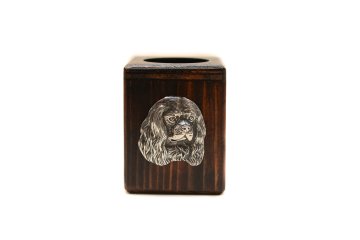 Artdog Cavalier King Charles Spaniel - lesen svečnik s psom, unikaten spominek po izgubi psa, delo Art-Dog