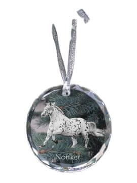 Artdog Noriker - kristalna kroglica s fotografijo, fotografije konja v kristalu, personaliziran obesek za božično drevo Art-Dog