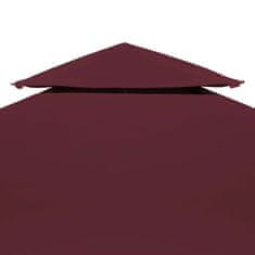 Vidaxl Streha za paviljon 2-delna 310 g/m² 4x3 m bordo