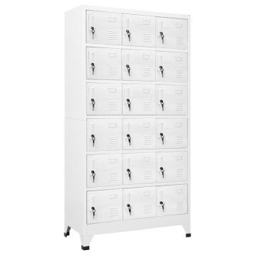 Vidaxl Omarica z 18 predelki kovinska 90x40x180 cm