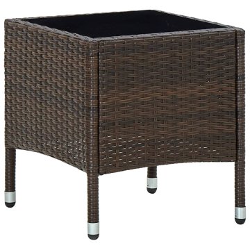 Vidaxl Vrtna miza 40x40x45 cm poli ratan