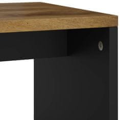 Vidaxl Klubska mizica 40x31x46 cm trden mangov les in inženirski les