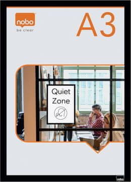 Nobo Okvir magnetni samolepilni a3 črn 1/2 1915700