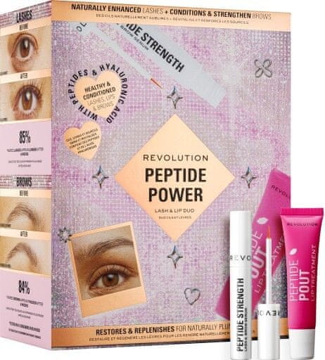 Makeup Revolution Darilni set Peptide Power Lash and Lip Duo