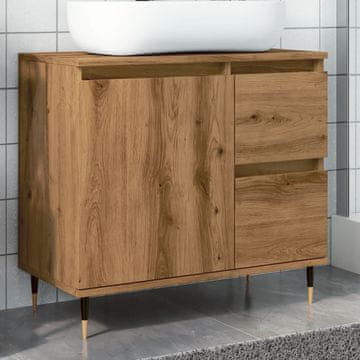 Vidaxl vidaXL Kopalniška omarica, Artisan hrast, 65x33x60 cm