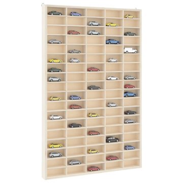 shumee vidaXL Stenska razstavna omarica z 90 predelki 50,5x4,5x79 cm