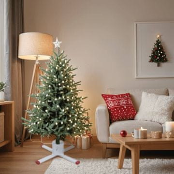 Vidaxl vidaXL Stojalo za božično drevo belo 61x61x15,5 cm
