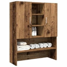 shumee vidaXL omara za pralni stroj iz starega lesa 70,5x25,5x90 cm