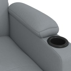 Vidaxl Električni naslanjač svetlo sivo blago