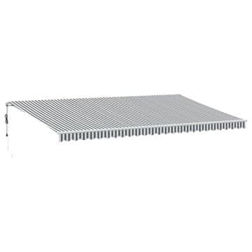 Vidaxl Avtomatsko zložljiva tenda antracit in bela 600x300 cm
