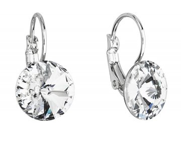 Evolution Group Bleščeči viseči uhani s kristali Swarovski 51002.1