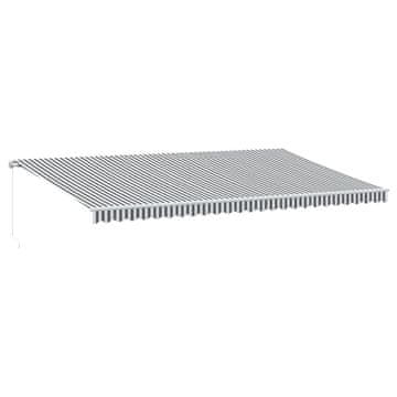 Vidaxl Ročno zložljiva tenda z LED antracit in bela 600x300 cm