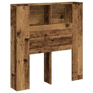 Vidaxl Vzglavna omarica starinski les 100x18,5x102,5 cm inženirski les