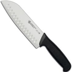 Ambrogio Sanelli Santoku nož z kulnim brušenjem za sekanje SUPRA dolžina 180/320 mm