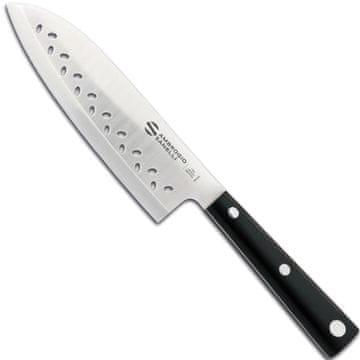 shumee Santoku kuharski nož z brušenim robom, dolžina 160 mm HASAKI