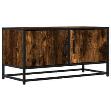 Vidaxl TV omarica sonoma hrast 80x34,5x40 cm inženirski les in kovina