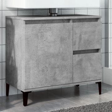 Vidaxl vidaXL Kopalniška omarica betonsko siva 65x33x60 cm
