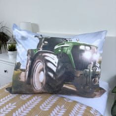 Jerry Fabrics Posteljnina Zeleni traktor