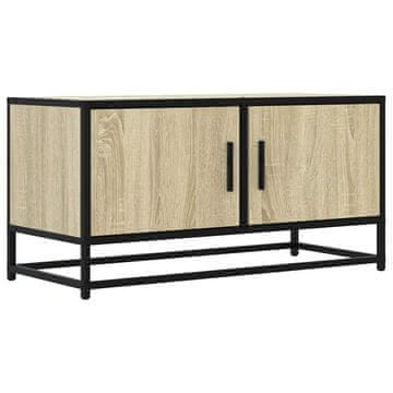 Vidaxl TV omarica sonoma hrast 80x34,5x40 cm inženirski les in kovina