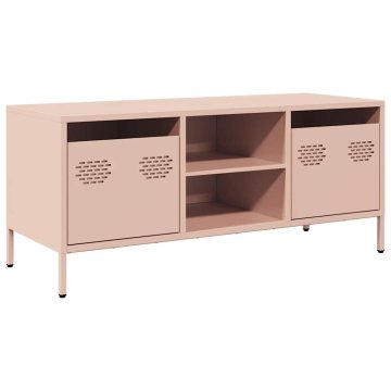 Vidaxl TV omarica roza 101,5x39x43,5 cm hladno valjano jeklo