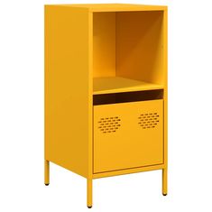Vidaxl Komoda gorčično rumena 35x39x73,5 cm hladno valjano jeklo