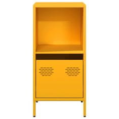 Vidaxl Komoda gorčično rumena 35x39x73,5 cm hladno valjano jeklo