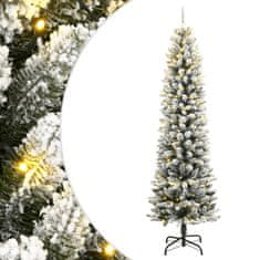 shumee vidaXL Umetna novoletna jelka s 300 LED diodami in snegom 240 cm