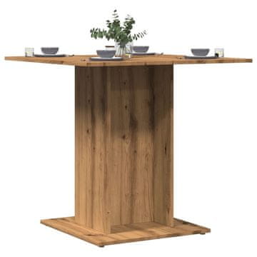 Vidaxl vidaXL Jedilna miza, Artisan hrast, 80x80x75 cm