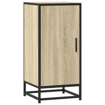 Vidaxl Komoda sonoma hrast 35,5x35x76 cm inženirski les in kovina