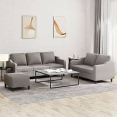 Vidaxl Sedežna garnitura z blazinami 3-delna taupe blago
